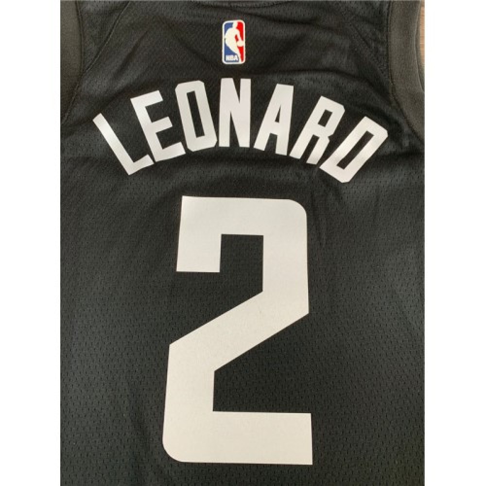 Men's LA Clippers Kawhi Leonard #2 Black Swingman Jersey - Statement Edition-Pro Kit Vault | Brand New 26/27 Sports Jerseys